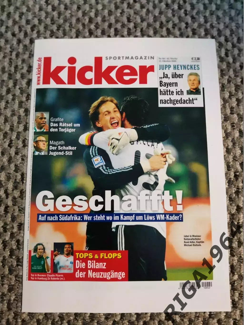 10.10.2009 Отборочный матч Чемпионата Мира Россия-Германия (ж-л Kicker расп.)