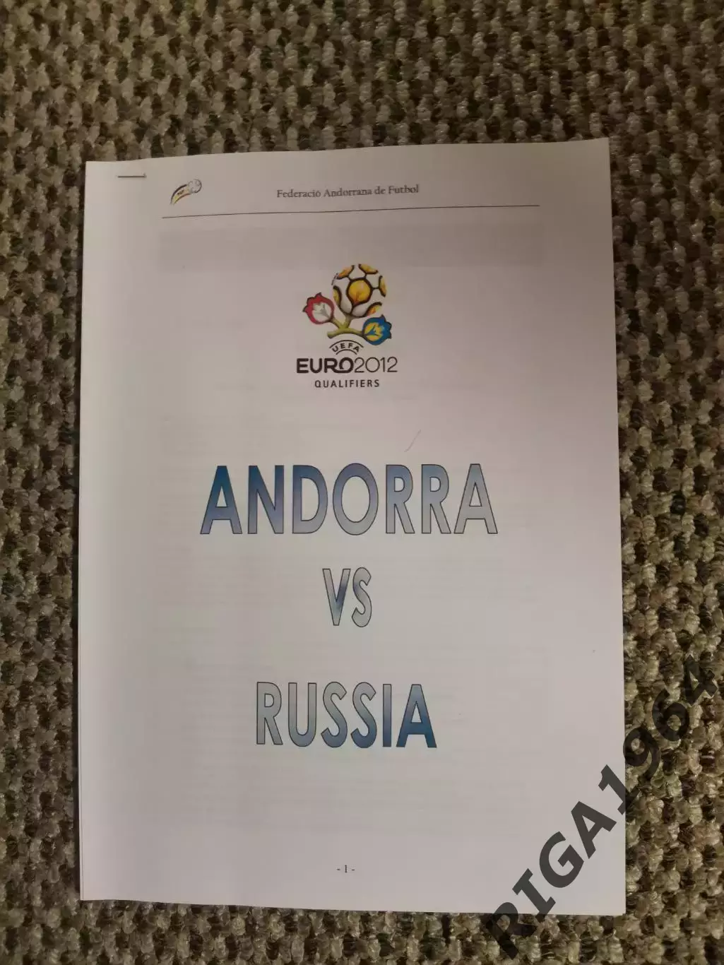 03.09.2010 Отборочный матч Чемпионата Европы Андорра-Россия (см. описание)