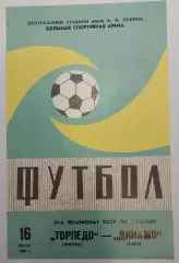 16.07.1986. Торпедо (Москва) - Динамо (Киев). Вид 2 .Чемпиоат СССР. Идеал.