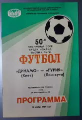 16.11.1987. Динамо (Киев) - Гурия (Ланчхути). Чемпионат СССР. Идеал.