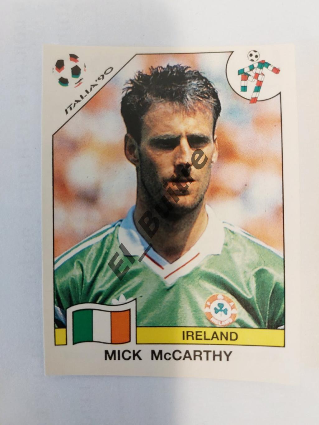 PANINI. 428. Mick McCarthy (Ирландия). Чемпионат мира Италия 1990 г.