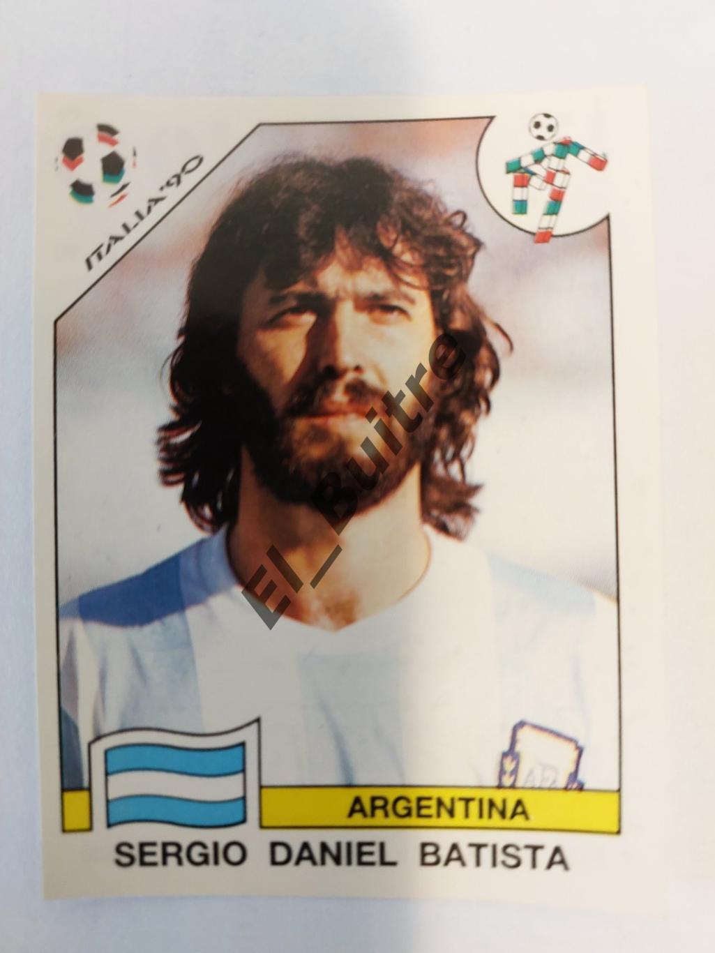 PANINI. 124. Sergio Batista (Аргентина). Чемпионат мира Италия 1990 г.