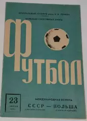 23.04.1970. СССР сборная клубов - Польша. Товарищеский матч. Москва.
