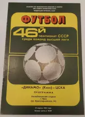 19.04.1983. Динамо (Киев) - ЦСКА (Москва). Чемпионат СССР. Идеал.
