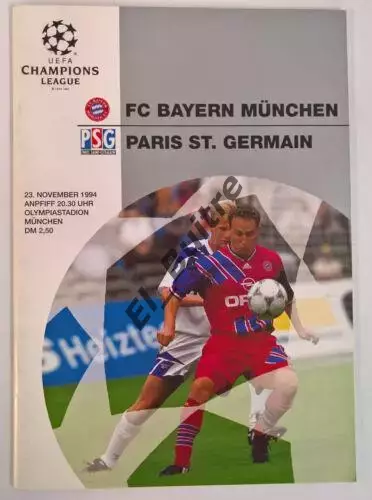 23.11.1994. Байерн (Мюнхен, Германия) - ПСЖ (Париж, Франция). Лига Чемпионов.