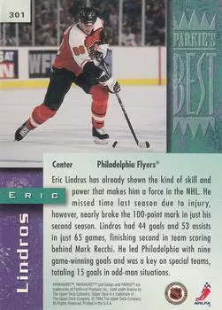 1994-95 UD Parkhurst # 301 Eric Lindros 1