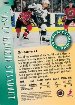 1994-95 UD Parkhurst # 282 Chris Gratton 1