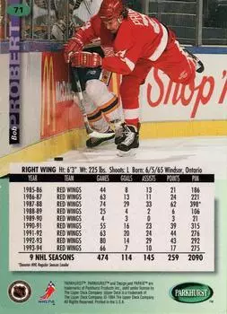 1994-95 UD Parkhurst # 71 Bob Probert 1
