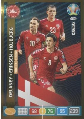 Футбол карточка Panini EURO 2020 # 440 Adrenalyn XL Delaney EriksenHojbjerg