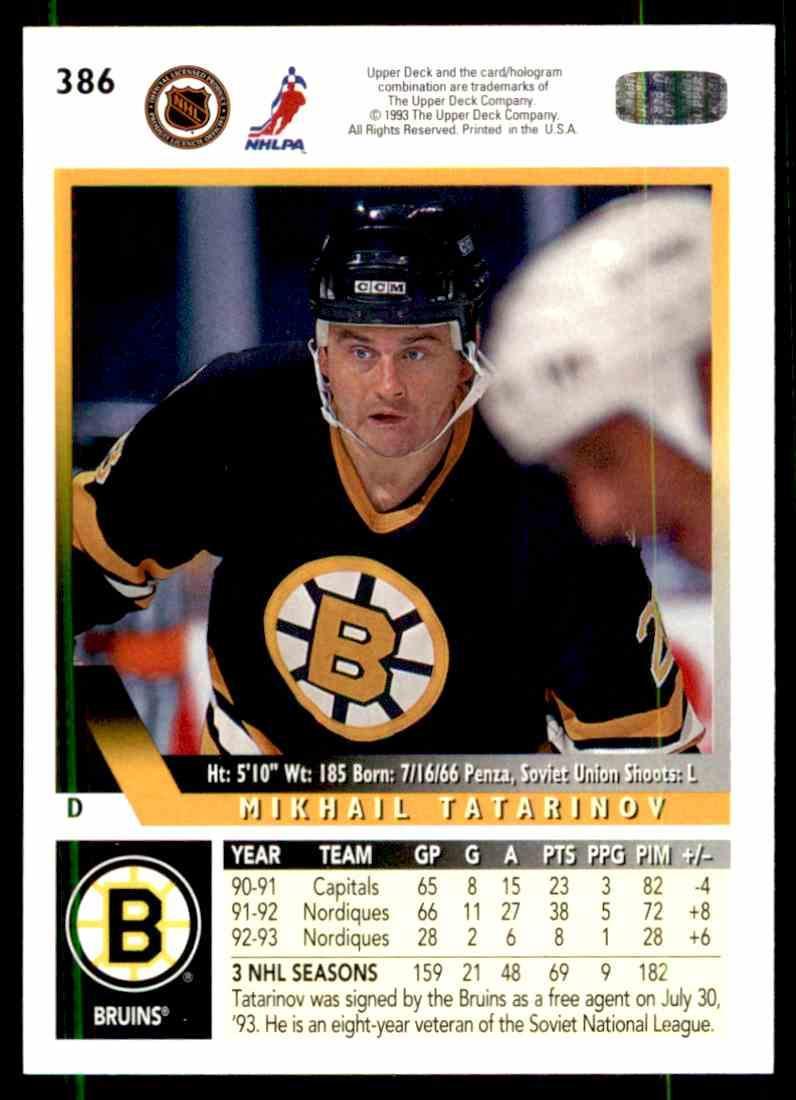 Хоккей Карточка 1993-94 Upper Deck Hockey Series 2 № 386 1