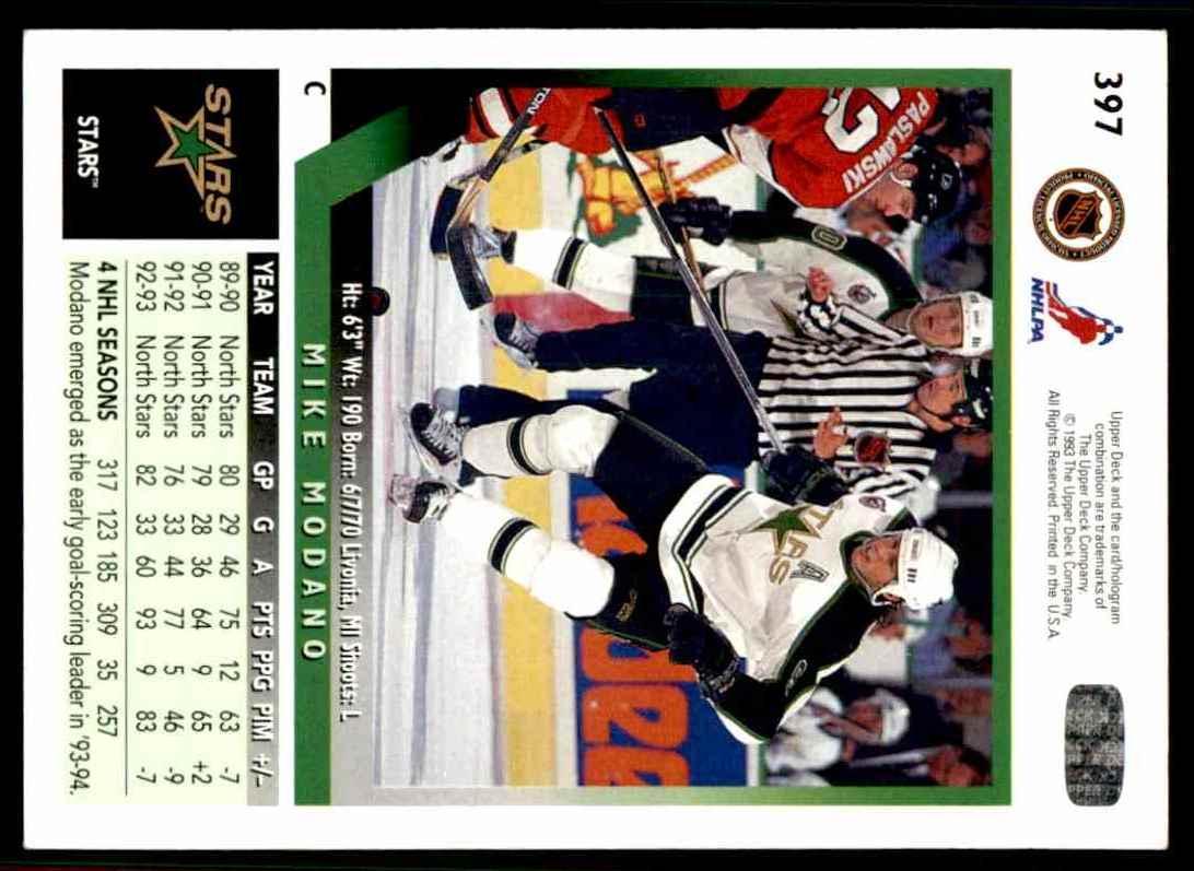 Хоккей Карточка 1993-94 Upper Deck Hockey Series 2 № 397 1