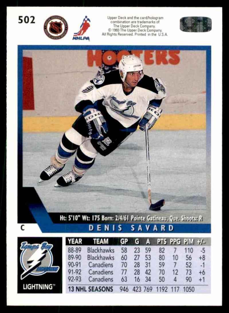 Хоккей Карточка 1993-94 Upper Deck Hockey Series 2 № 502 1