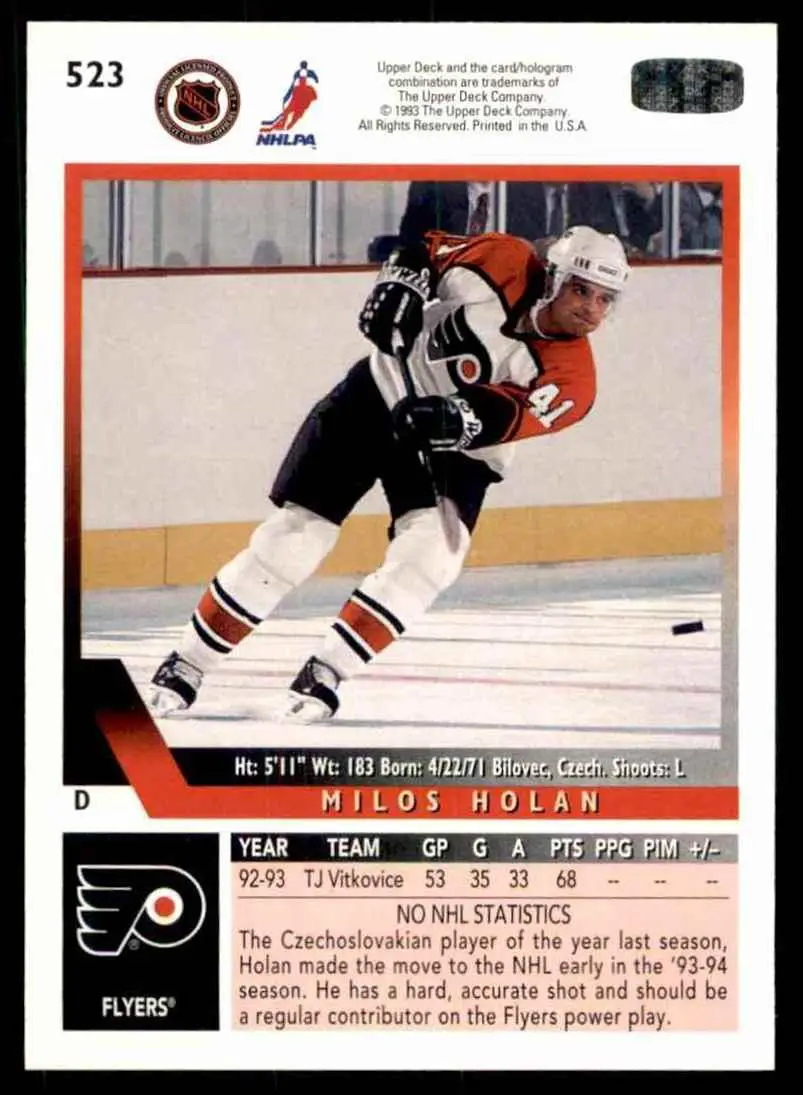 Хоккей Карточка 1993-94 Upper Deck Hockey Series 2 № 523 1