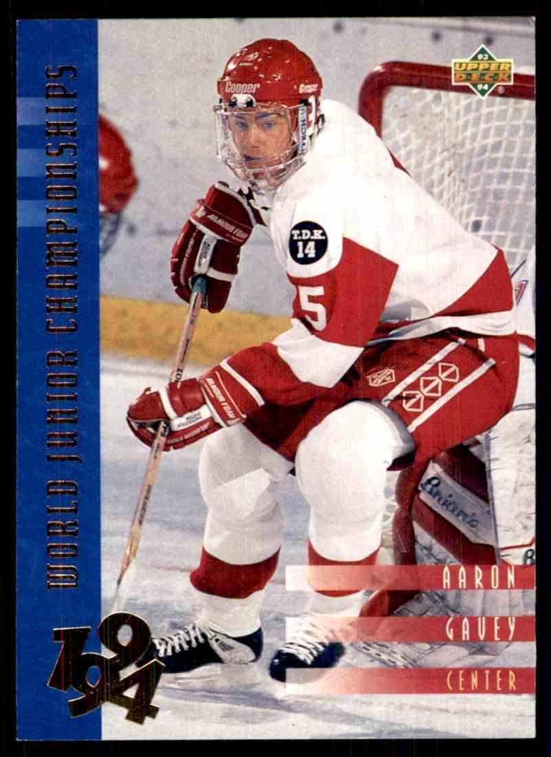 Хоккей Карточка 1993-94 Upper Deck Hockey Series 2 WJC RC № 545 Aaron Gavey