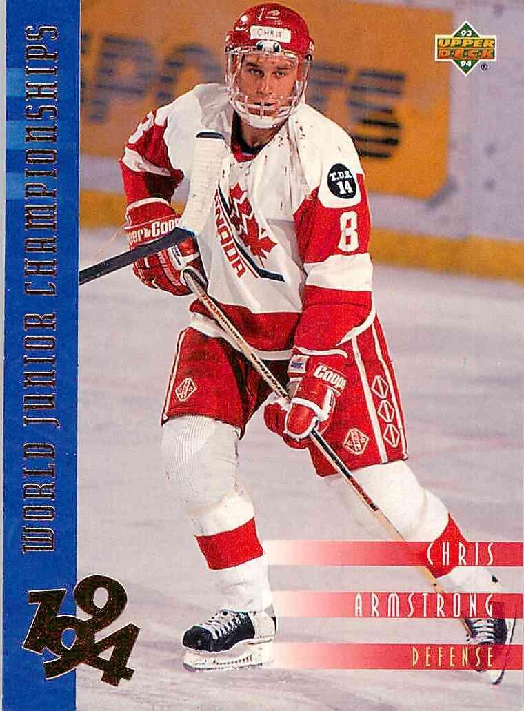Хоккей Карточка 1993-94 Upper Deck Hockey Series 2 WJC RC № 546 Chris Armstrong