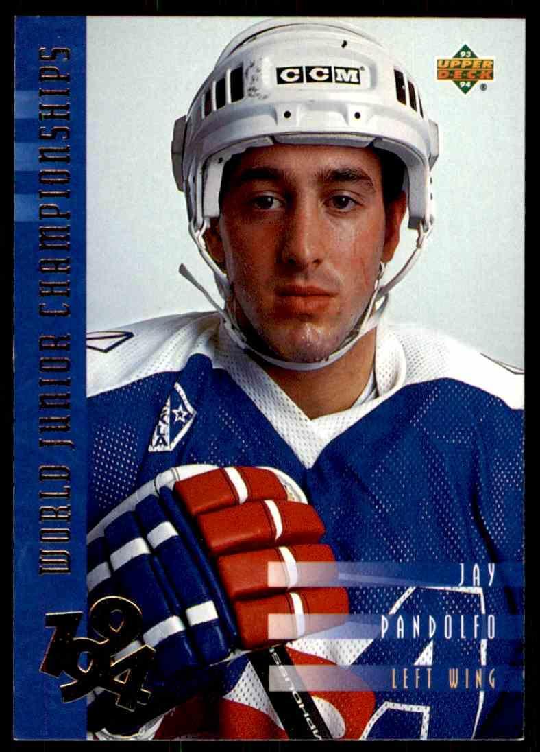 Хоккей Карточка 1993-94 Upper Deck Hockey Series 2 WJC RC№ 556 Jay Pandolfo