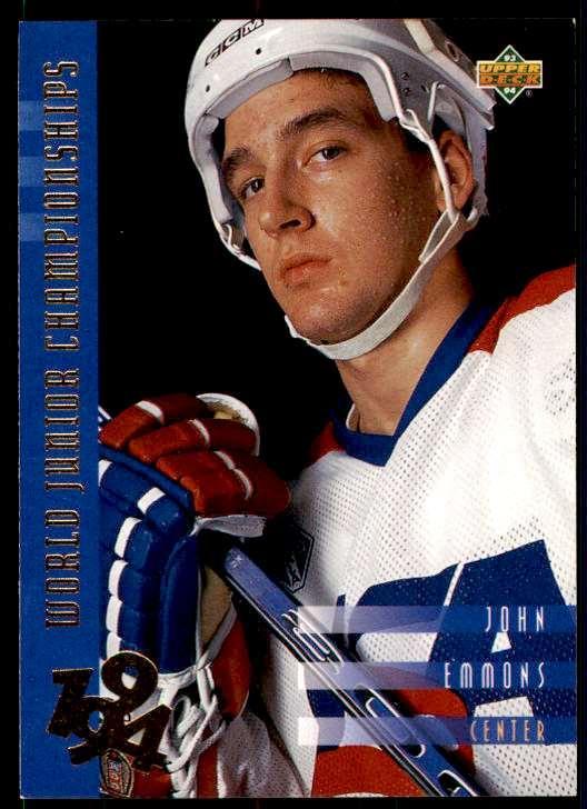 Хоккей Карточка 1993-94 Upper Deck Hockey Series 2 WJC № 557 John Emmons