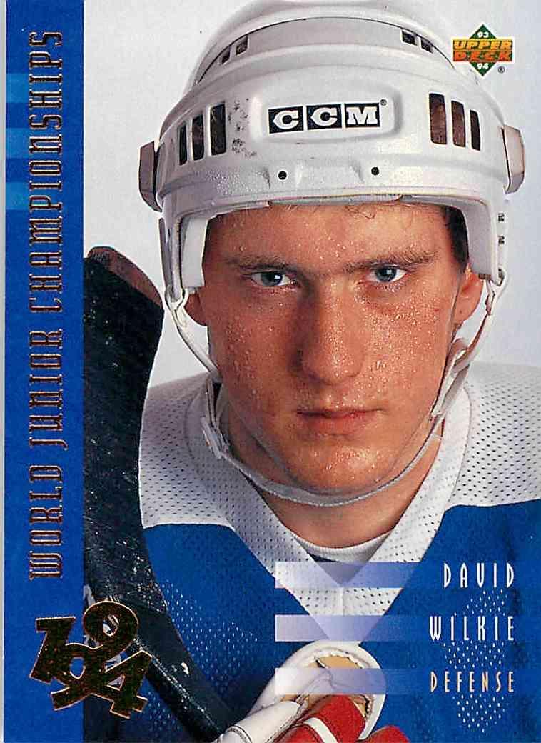 Хоккей Карточка 1993-94 Upper Deck Hockey Series 2 RC № 558 David Wilkie