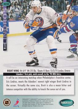 Хоккей Карточка Upper Deck 1994-95 Parkhurst SE № 109 Brett Lindros 1