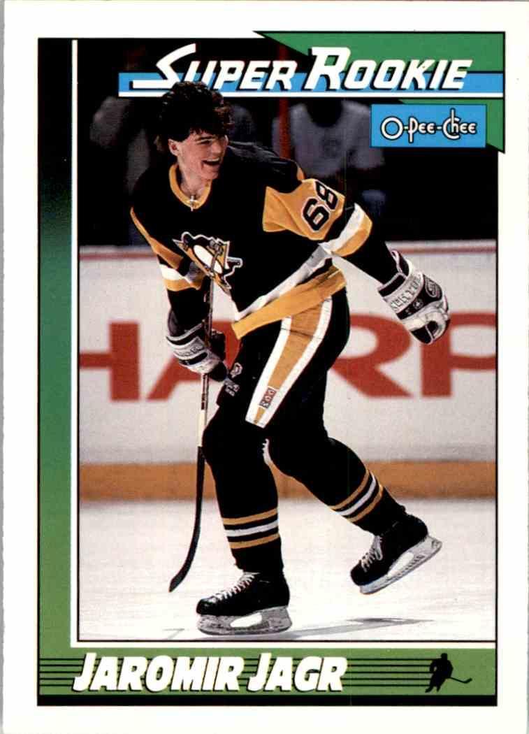 Хоккей Карточка 1991-92 O-Pee-Chee Hockey № 9 Jromir Jagr