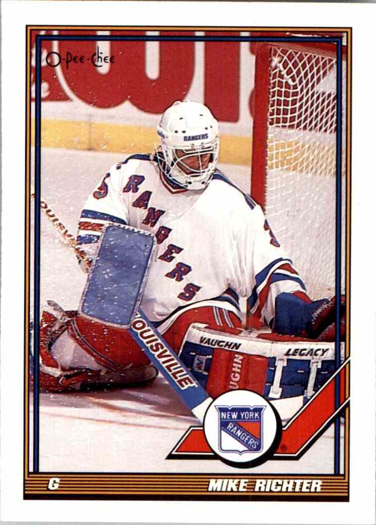 Хоккей Карточка NHL 1991-92 O-Pee-Chee Hockey № 91 Mike Richter