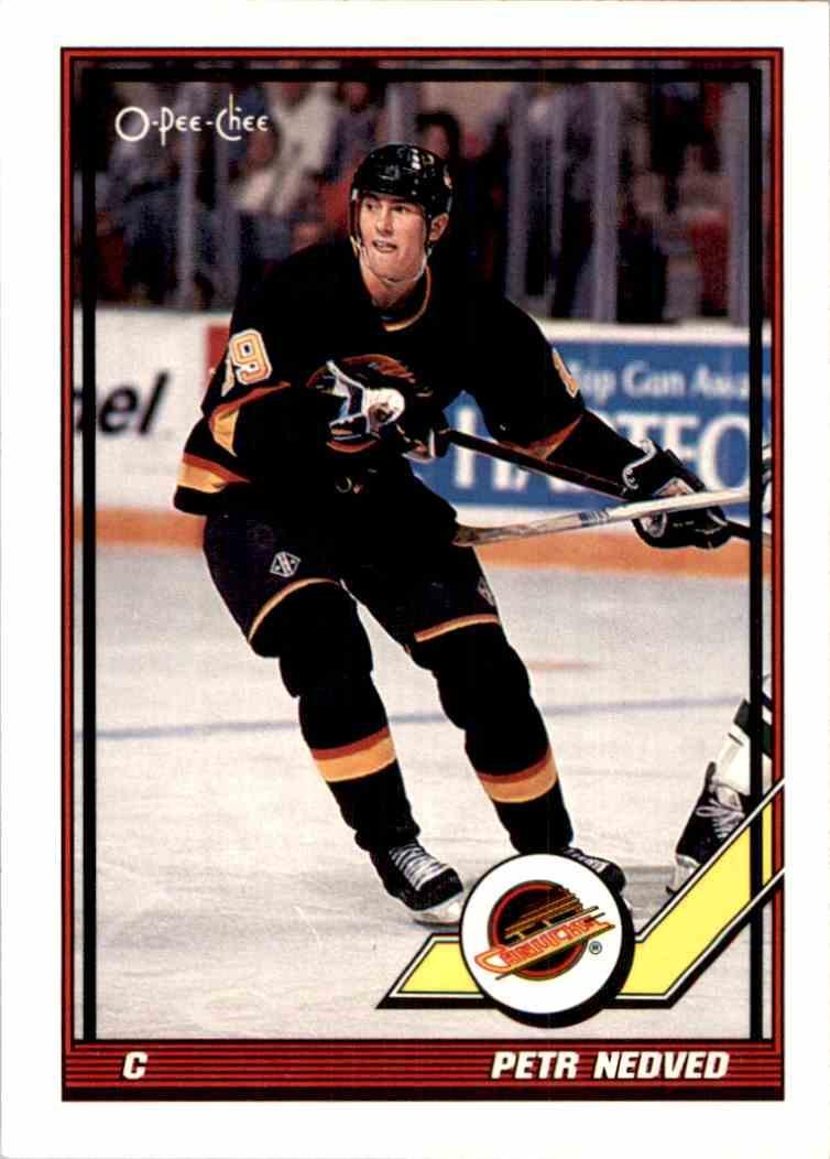 Хоккей Карточка NHL 1991-92 O-Pee-Chee Hockey № 141 Petr Nedved
