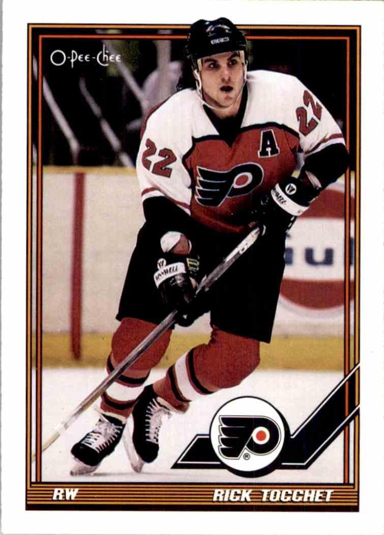 Хоккей Карточка NHL 1991-92 O-Pee-Chee Hockey № 160 Rick Tocchet