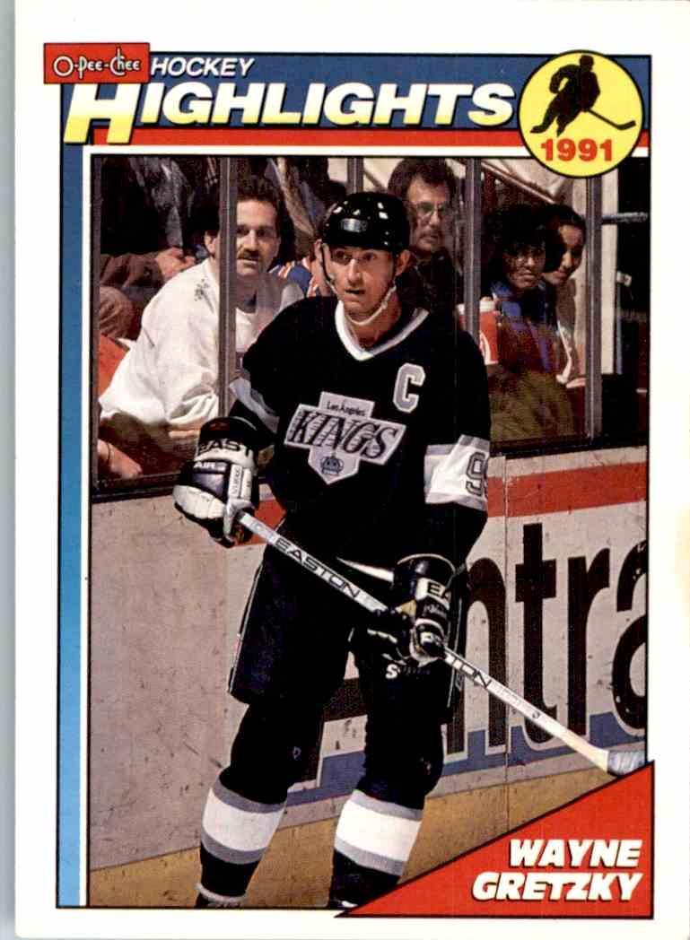 Хоккей Карточка NHL 1991-92 O-Pee-Chee Hockey № 201 Wayne Gretzky