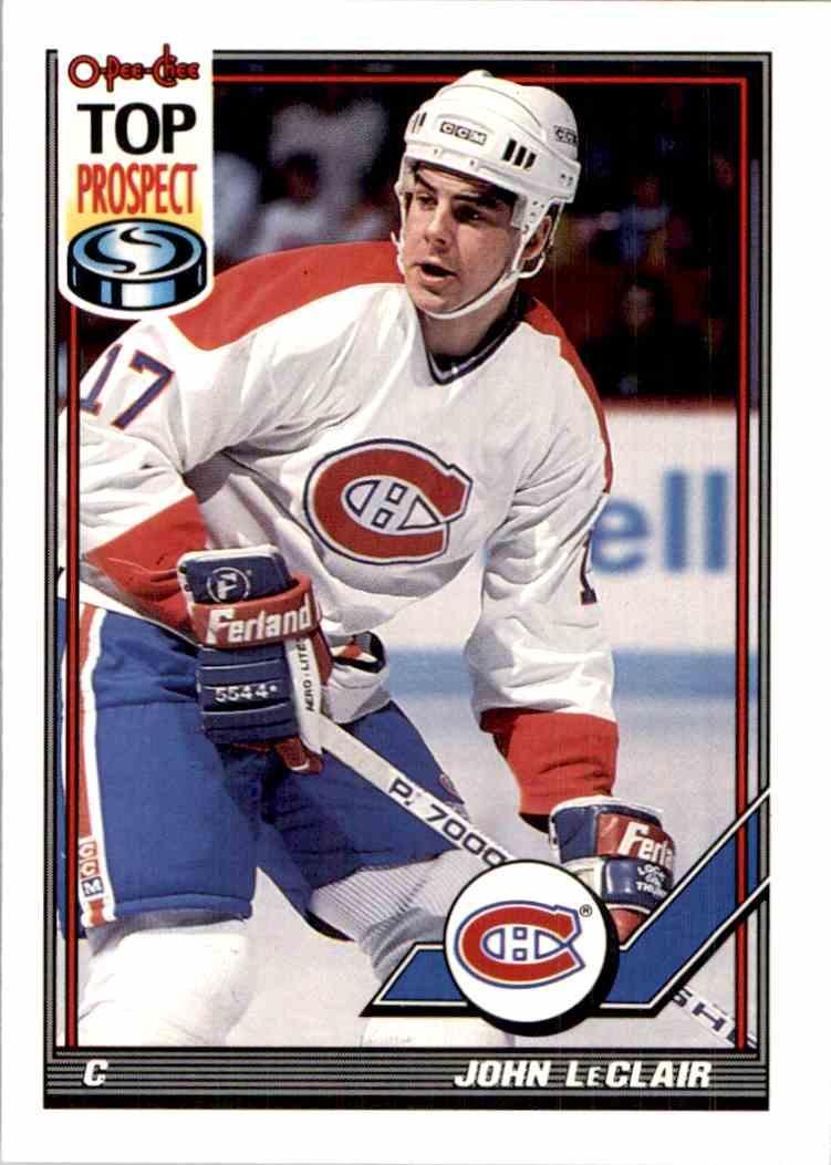 Хоккей Карточка NHL 1991-92 O-Pee-Chee Hockey № 209 John LeClair