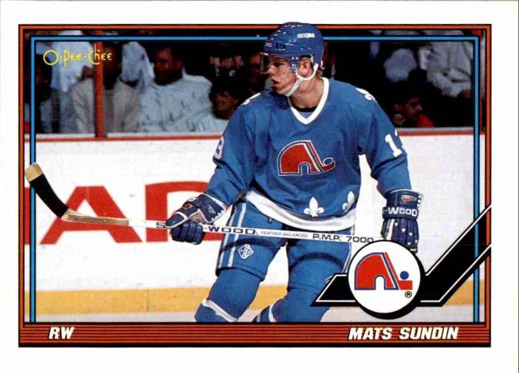 Хоккей Карточка NHL 1991-92 O-Pee-Chee Hockey № 219 Mats Sundin