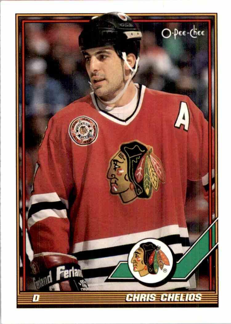 Хоккей Карточка NHL 1991-92 O-Pee-Chee Hockey № 233 Chris Chelios