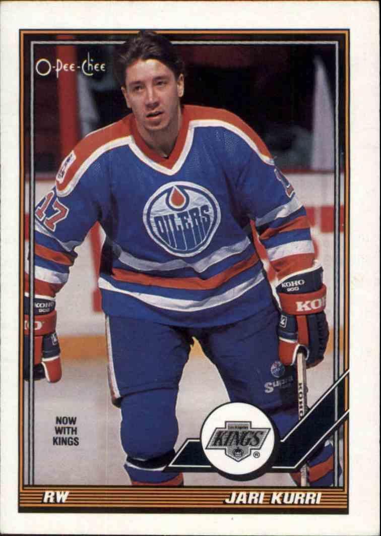 Хоккей Карточка NHL 1991-92 O-Pee-Chee Hockey № 295 Jari Kurri