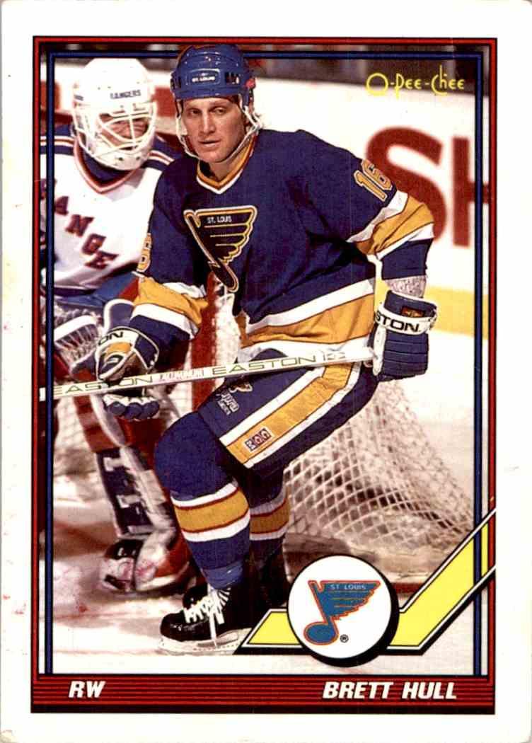 Хоккей Карточка NHL 1991-92 O-Pee-Chee Hockey № 303 Brett Hull