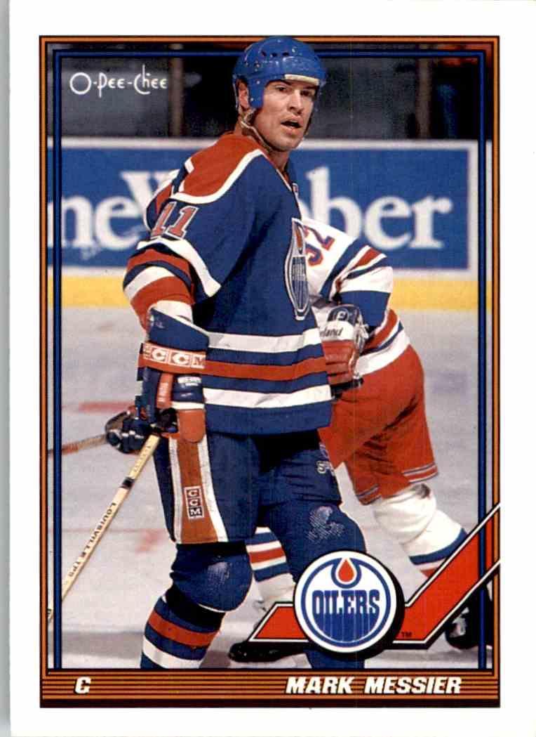 Хоккей Карточка NHL 1991-92 O-Pee-Chee Hockey № 346 Mark Messier