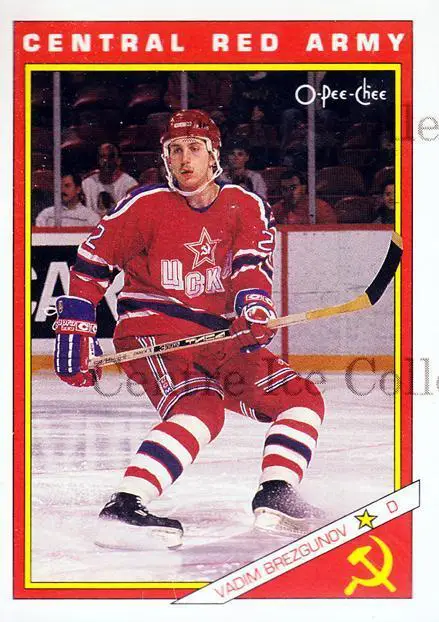 Хоккей Карточка NHL 1991-92 O-Pee-Chee Hockey № 11R Vadim Brezgunov