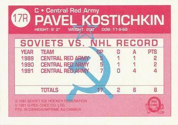 Хоккей Карточка NHL 1991-92 O-Pee-Chee Hockey № 17R Pavel Kostichkin 1