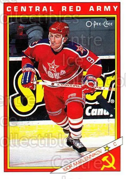 Хоккей Карточка NHL 1991-92 O-Pee-Chee Hockey № 21R Igor Maslennikov
