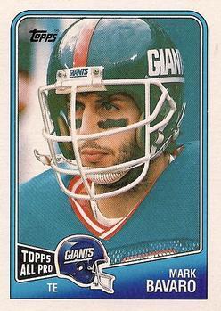 Американский футбол 1988 topps #277 Mark Bavaro - New York Giants