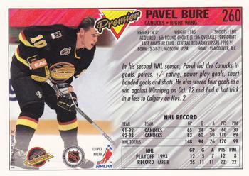 Хоккей Карточка 1993-94 Topps Premier # 260 Pavel Bure 1