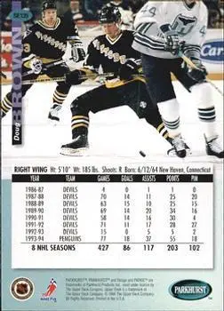 1994-95 UD Parkhurst # SE 135 Doug Brown 1