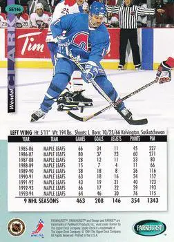 1994-95 UD Parkhurst # SE 146 Wendel Clark 1