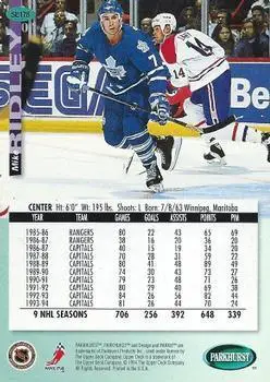 1994-95 UD Parkhurst # SE 178 Mike Ridley 1