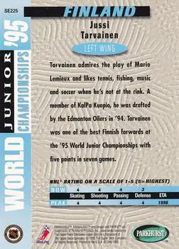 1994-95 UD Parkhurst # SE 225 Jussi Tarvainen 1