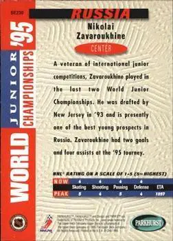 1994-95 UD Parkhurst # SE 230 Nikolai Zavaroukhine 1