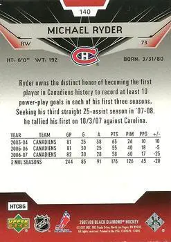 2007-08 UD Black Diamond Hockey #140 Michael Ryder 1