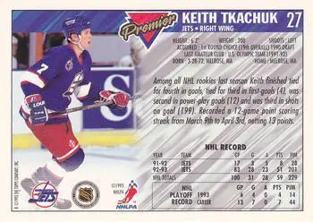 1993-94 TOPPS Premier #27 Keith Tkachuk 1