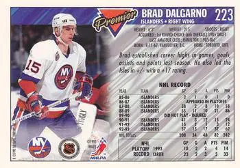 1993-94 TOPPS Premier # 223 Brad Dalgarno 1