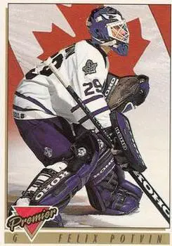1993-94 TOPPS Premier # 385 Felix Potvin CANADA