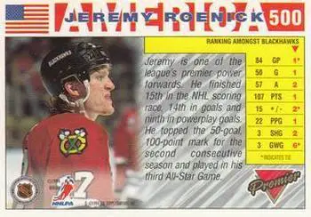 1993-94 TOPPS Premier # 500 Jeremy Roenick USA 1