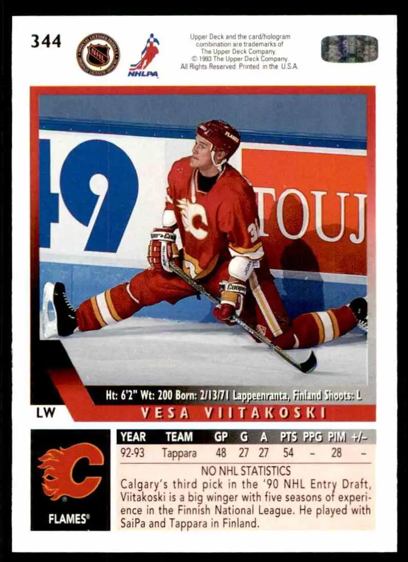 1993-94 Ud Hockey Series 2 # 344 Vesa Viitakoski 1